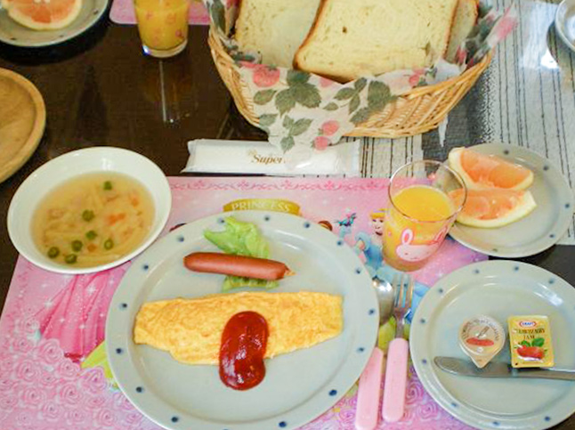 お子様用朝食メニユー